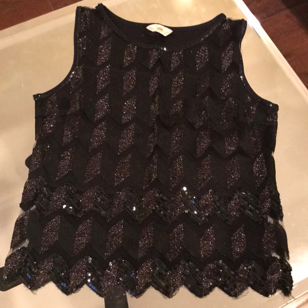 Sagaie Black beaded blouse